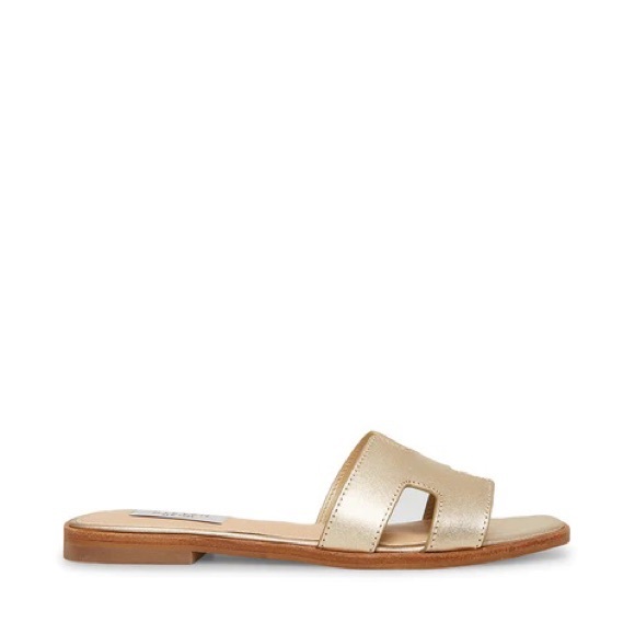 Steve Madden Hadyn Gold Leather Sandals - Picture 2 of 7